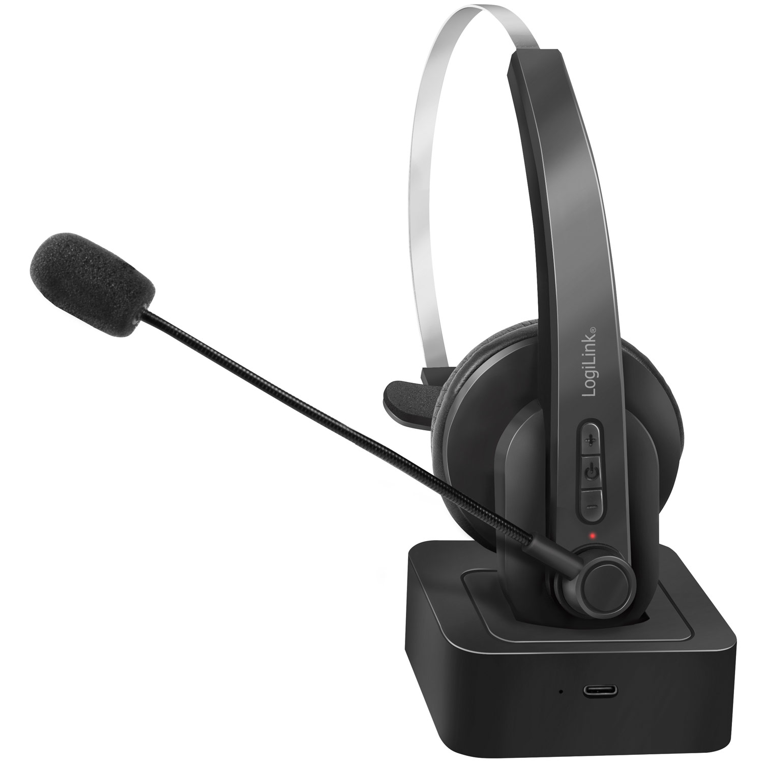 Bluetooth-headset LogiLink Mono inkl. Laddställ