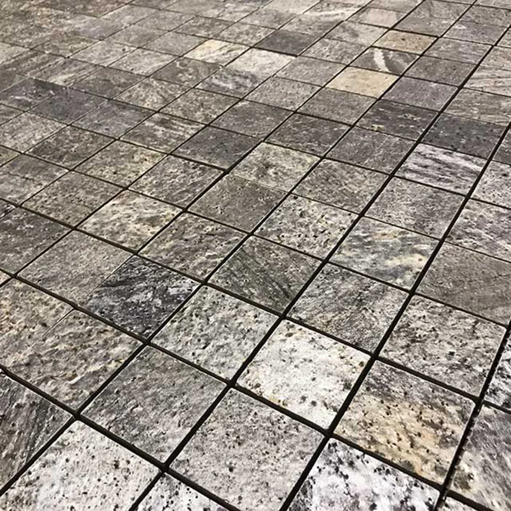 Mosaik Stencentralen Skiffer Argento Shine Mörkgrå 5x5 cm