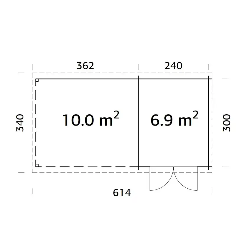 Ella 6,9+10,0 m2 Obehandlad
