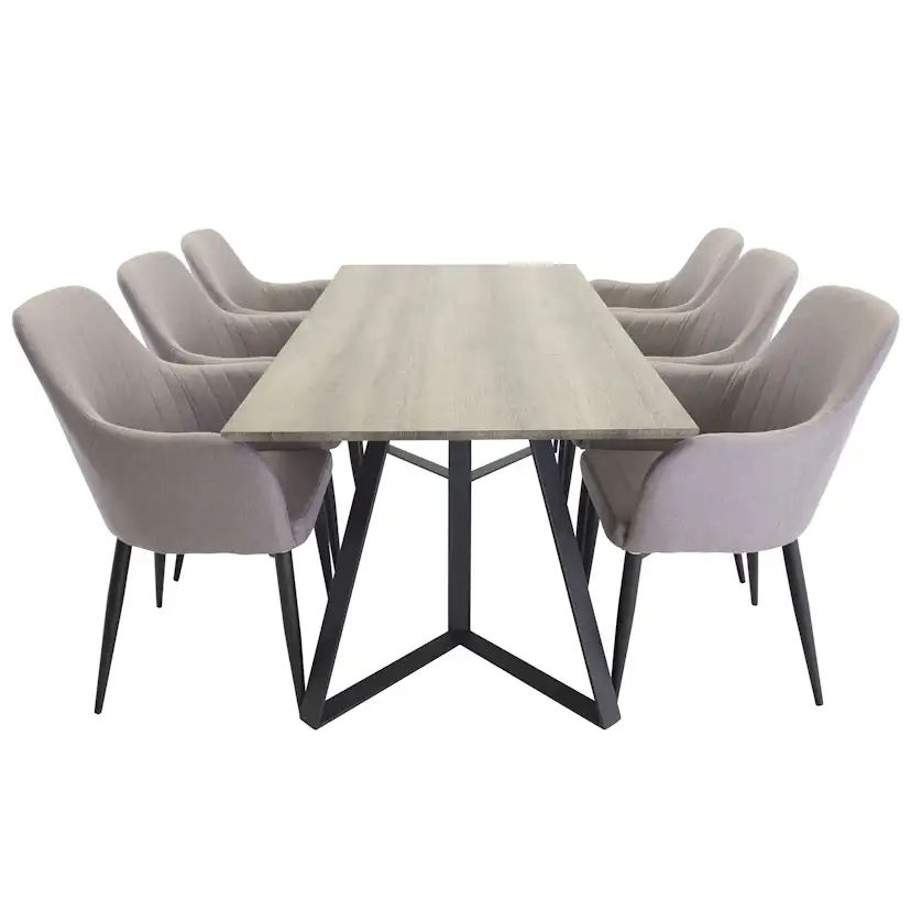 Matgrupp Venture Home Madde med 6 Corina Stolar Polyester