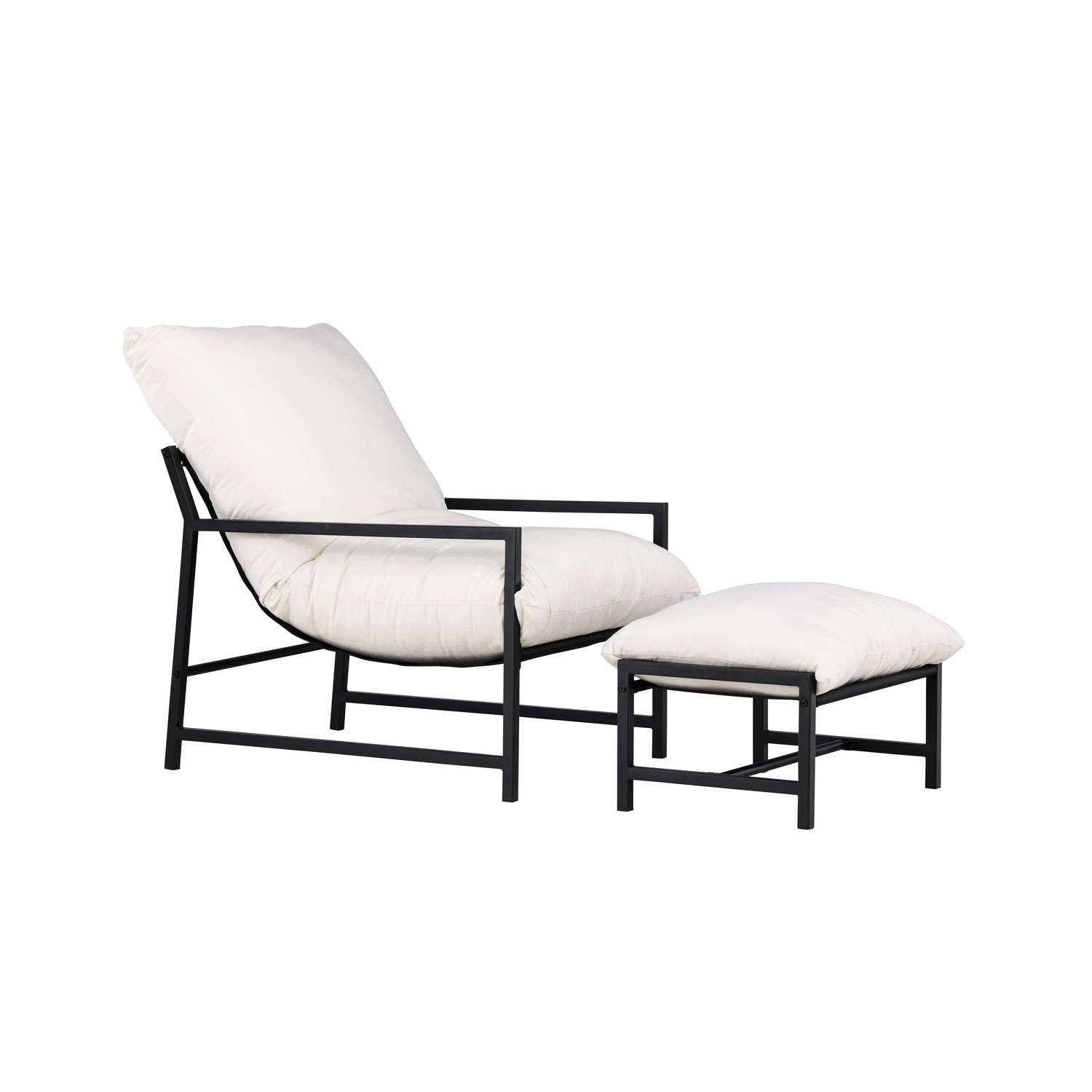 Corso Lounge Chair - Black / Beige Svart