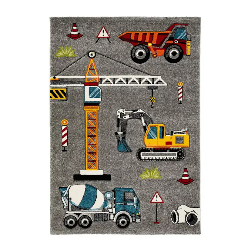Barnmatta KM Carpets Atlas Byggare Grå