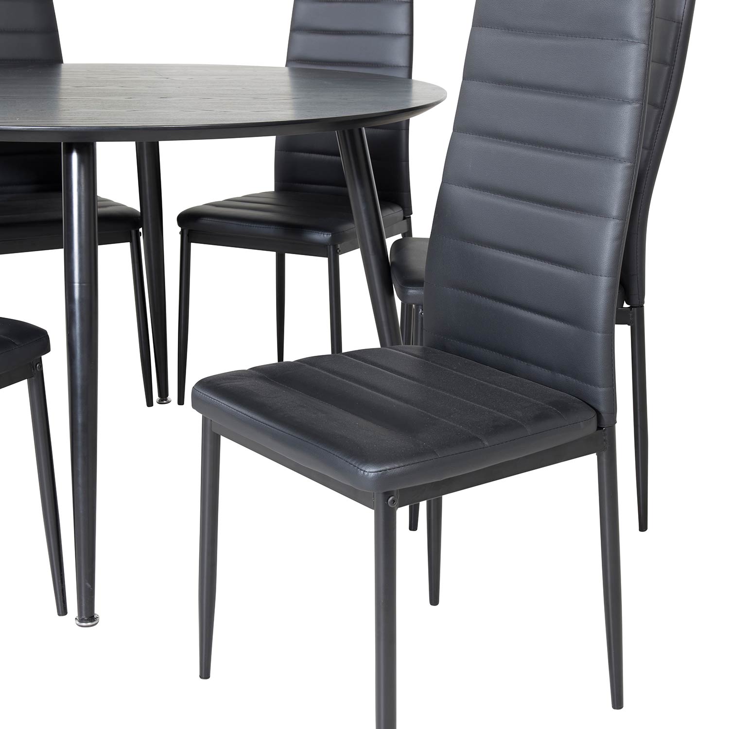 Matgrupp Venture Home Dipp Ø115 cm med 6 Slim Stolar