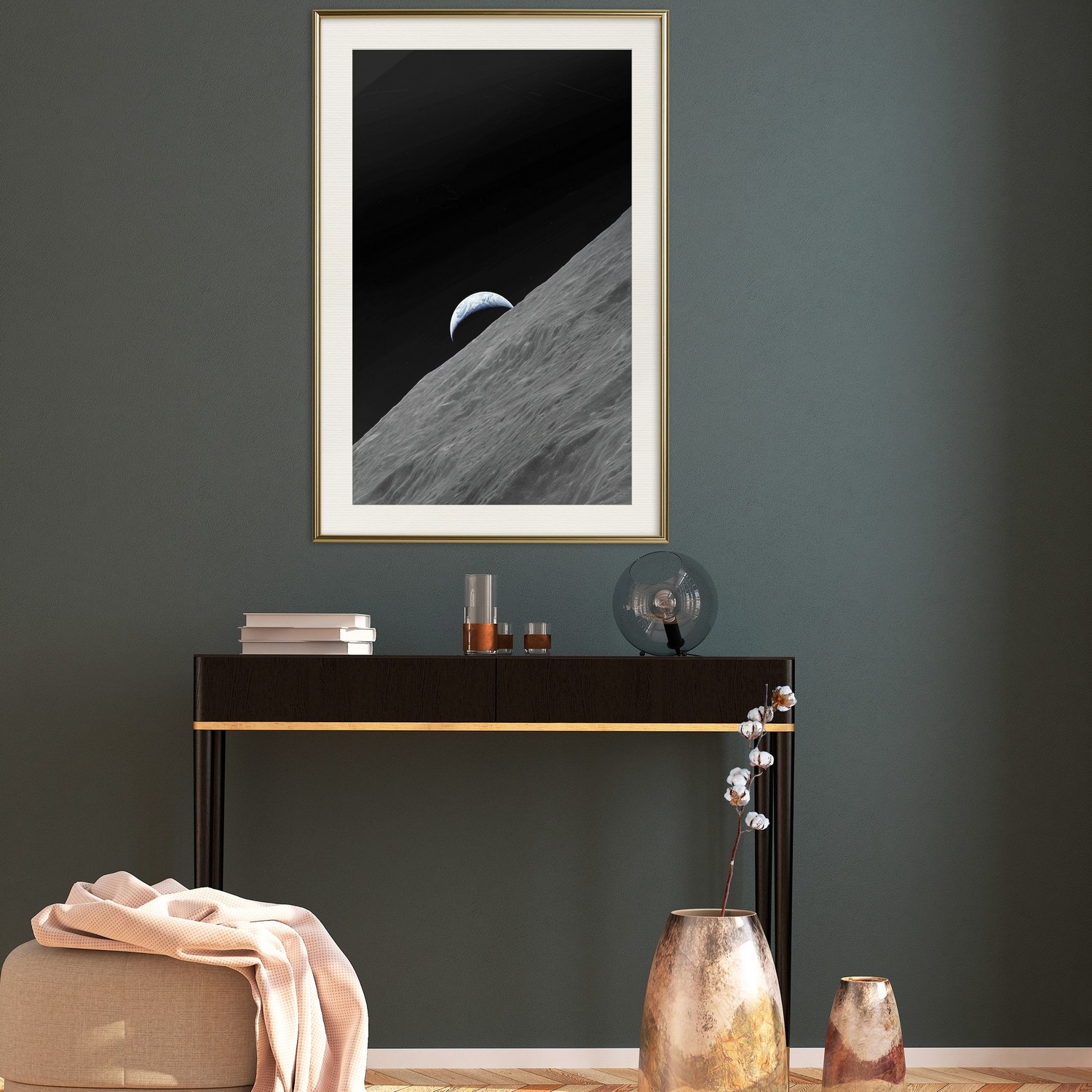 Affisch - Lonely Planet [Poster] 40x60 Guld ram med passepartout, 40x60 cm
