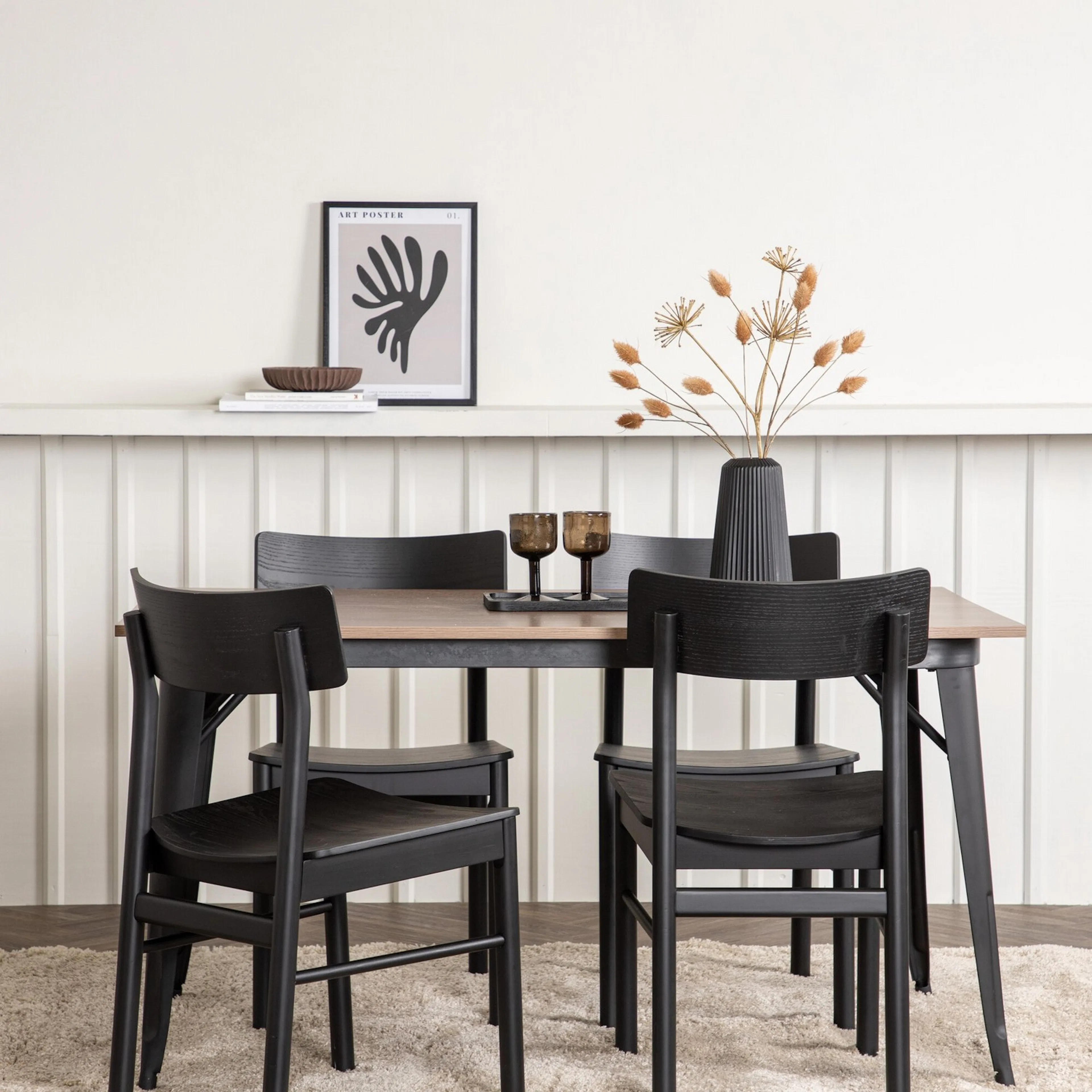 Matgrupp Venture Home Tempe med 4 Montros Stolar