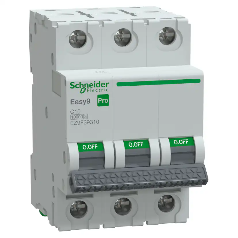 Minibrytare Schneider Electric Easy9 3-polig C-karakteristik 10–40A 10kA