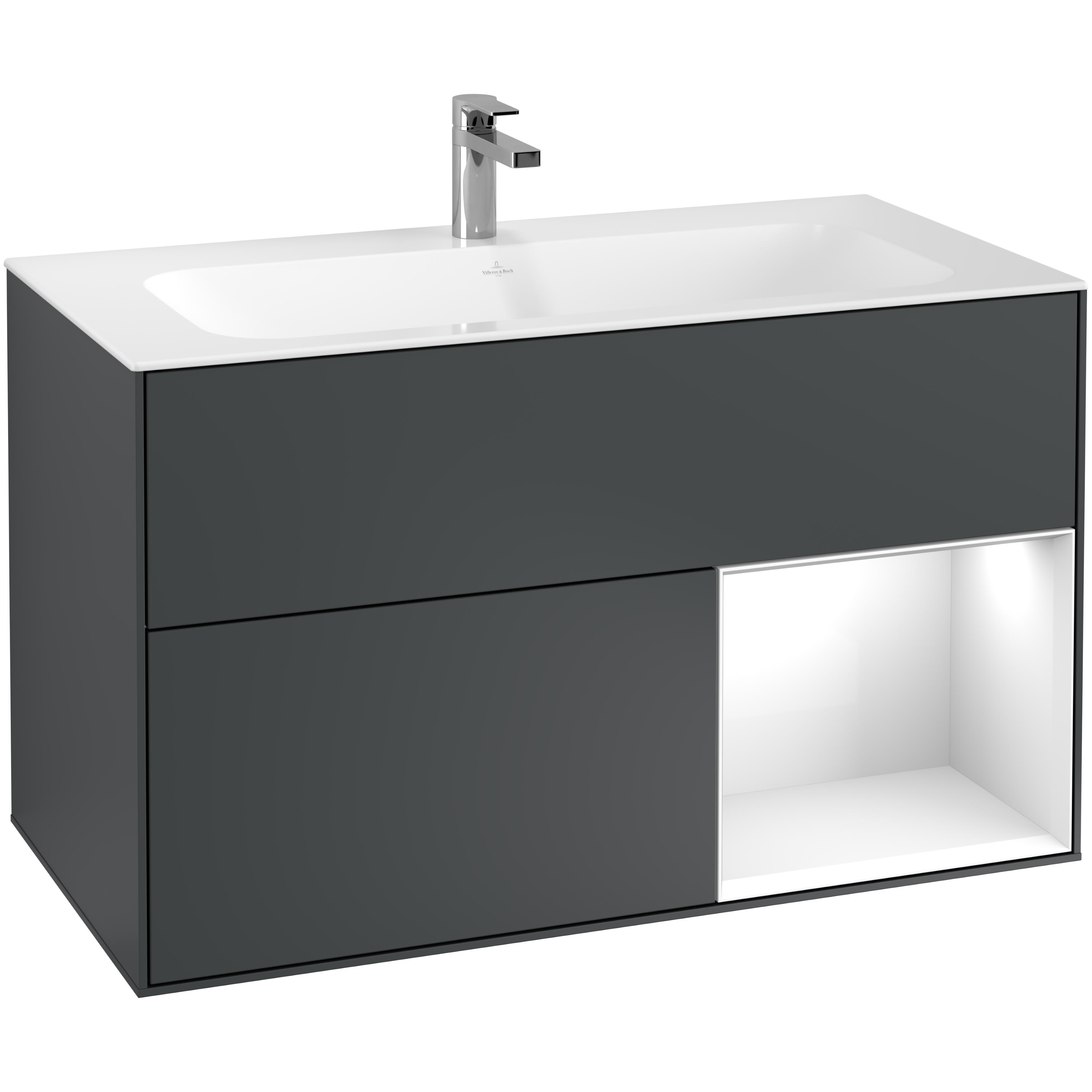 Tvättställsskåp Villeroy & Boch Finion med 2 Lådor och Hylla för Inbyggt Tvättställ