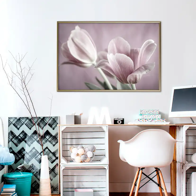 Poster Artgeist Affisch Pink Tulips