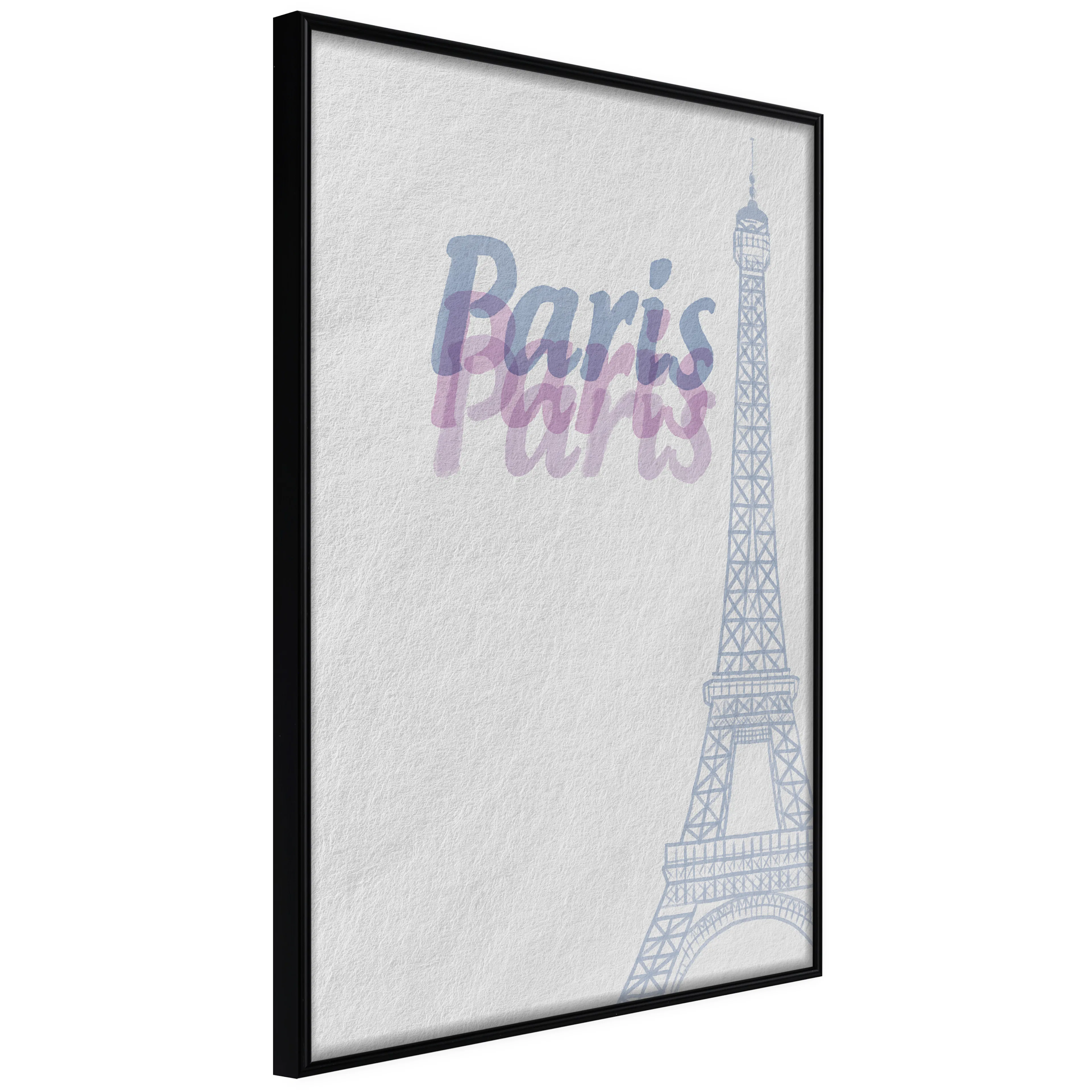 Affisch - Paris in Watercolours [Poster] 40x60 Svart ram, 40x60 cm