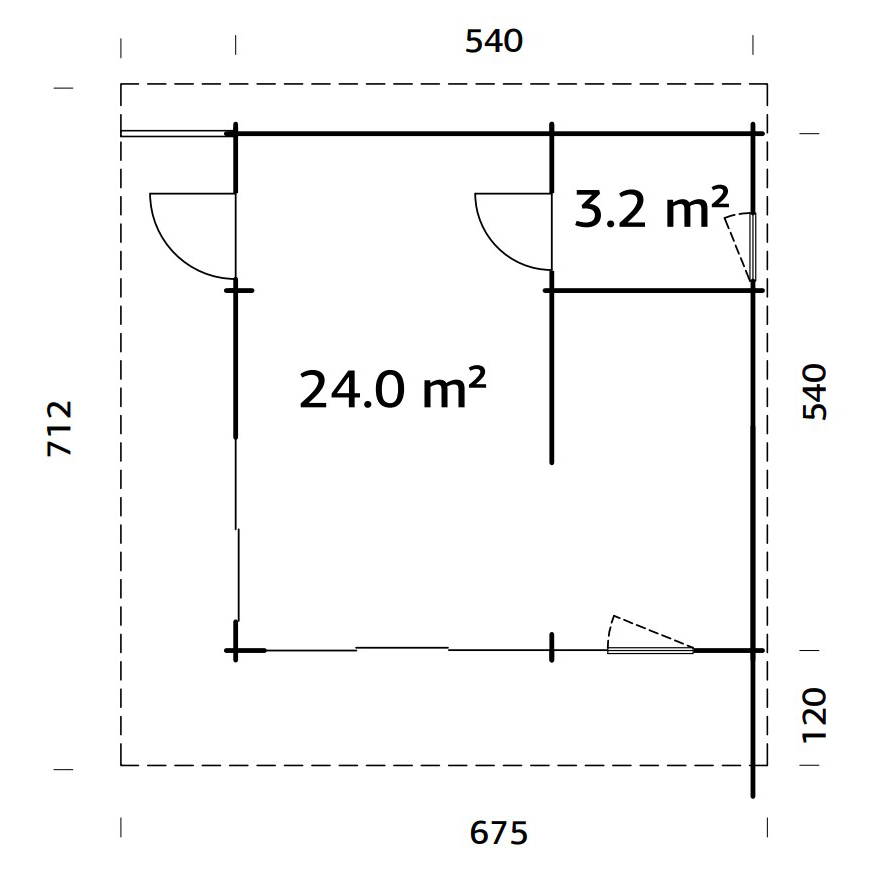 Trädgårdshus Palmako Cecilia 29,2 m2