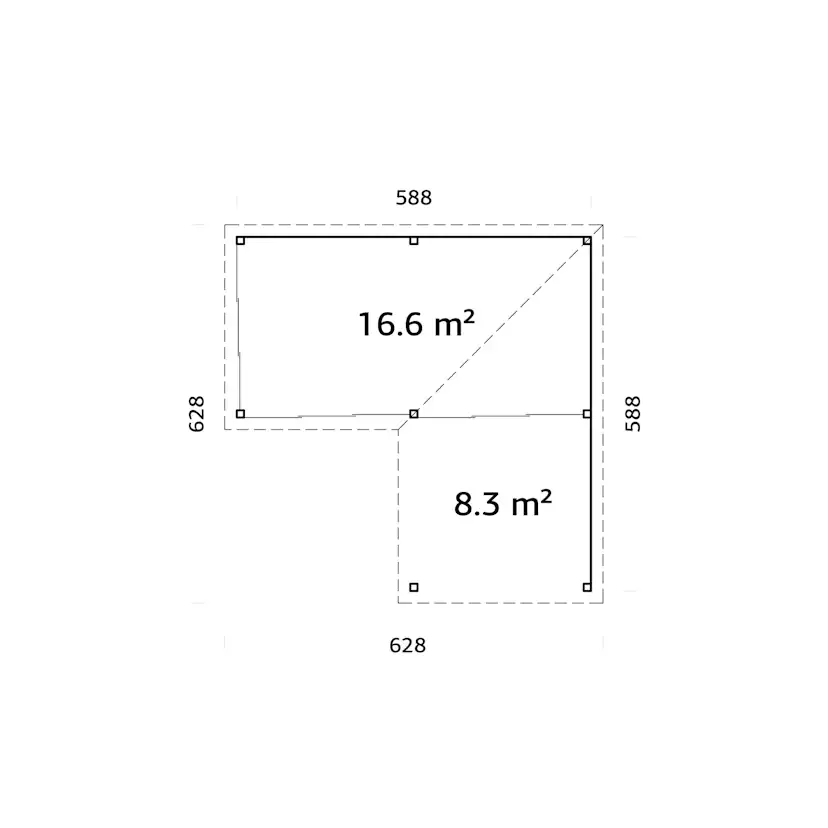 Uterum Palmako Lenna 24,9 m2 Set 714 Slide Plus