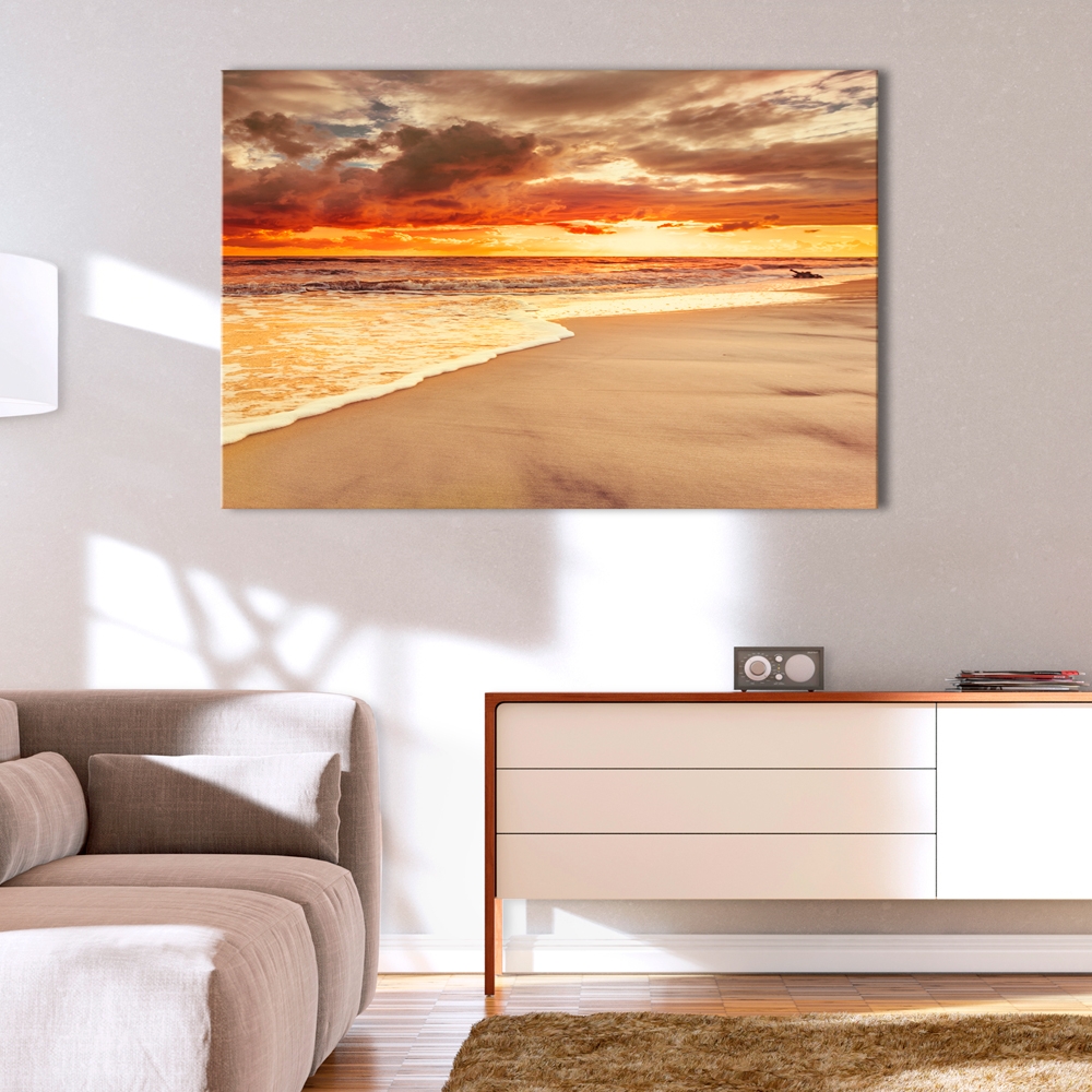 Tavla - Beach Beatiful Sunset II 90x60 90x60 cm
