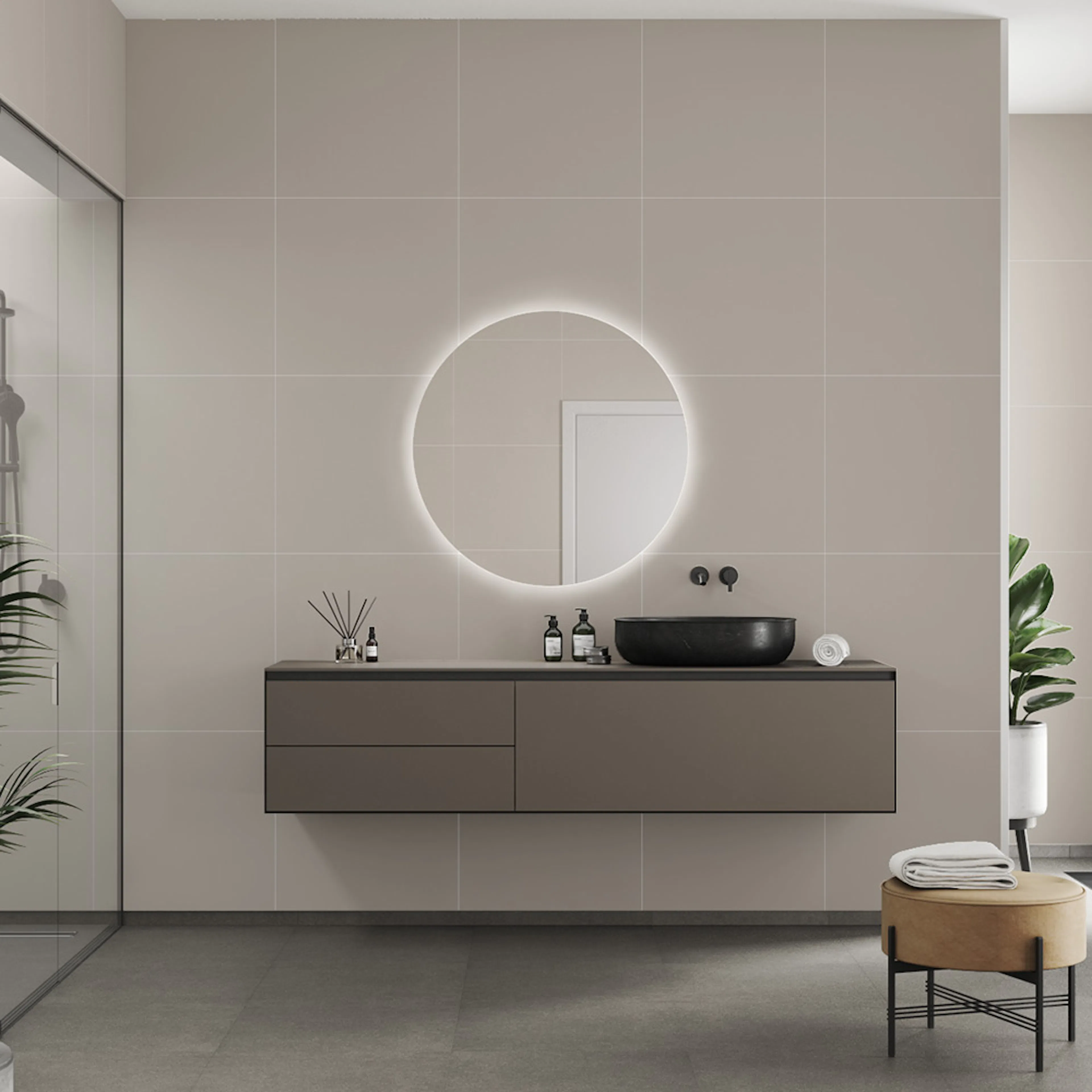 Våtrumsskiva Fibo 5200-LM6060 EM Warm Grey 10x620x3020 mm