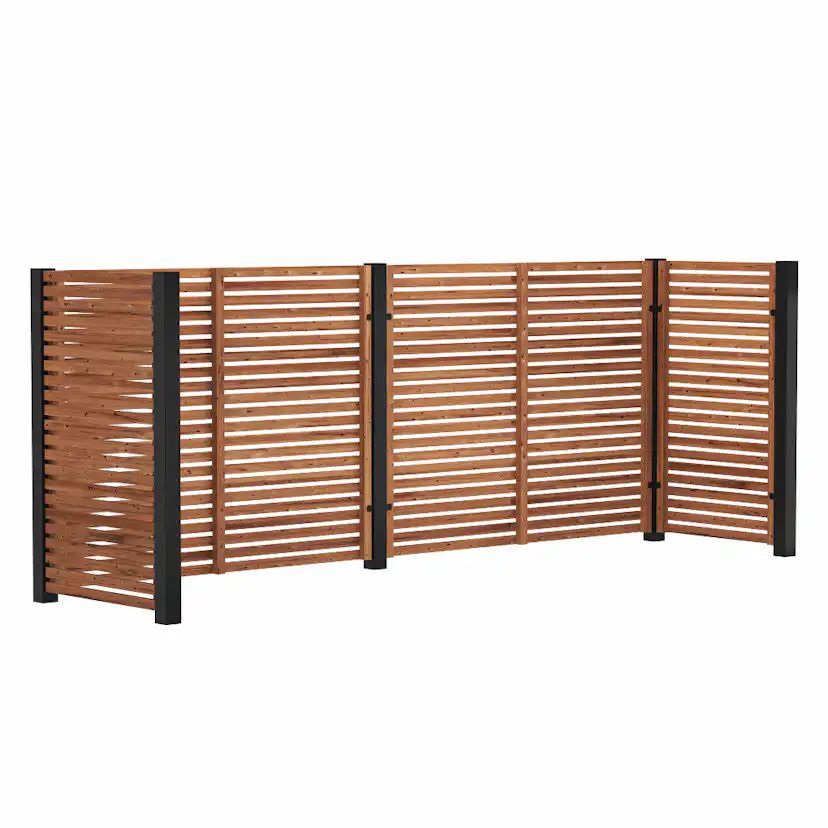 Soptunneskydd PLUS Tokyo ThermoWood för 4 Soptunnor