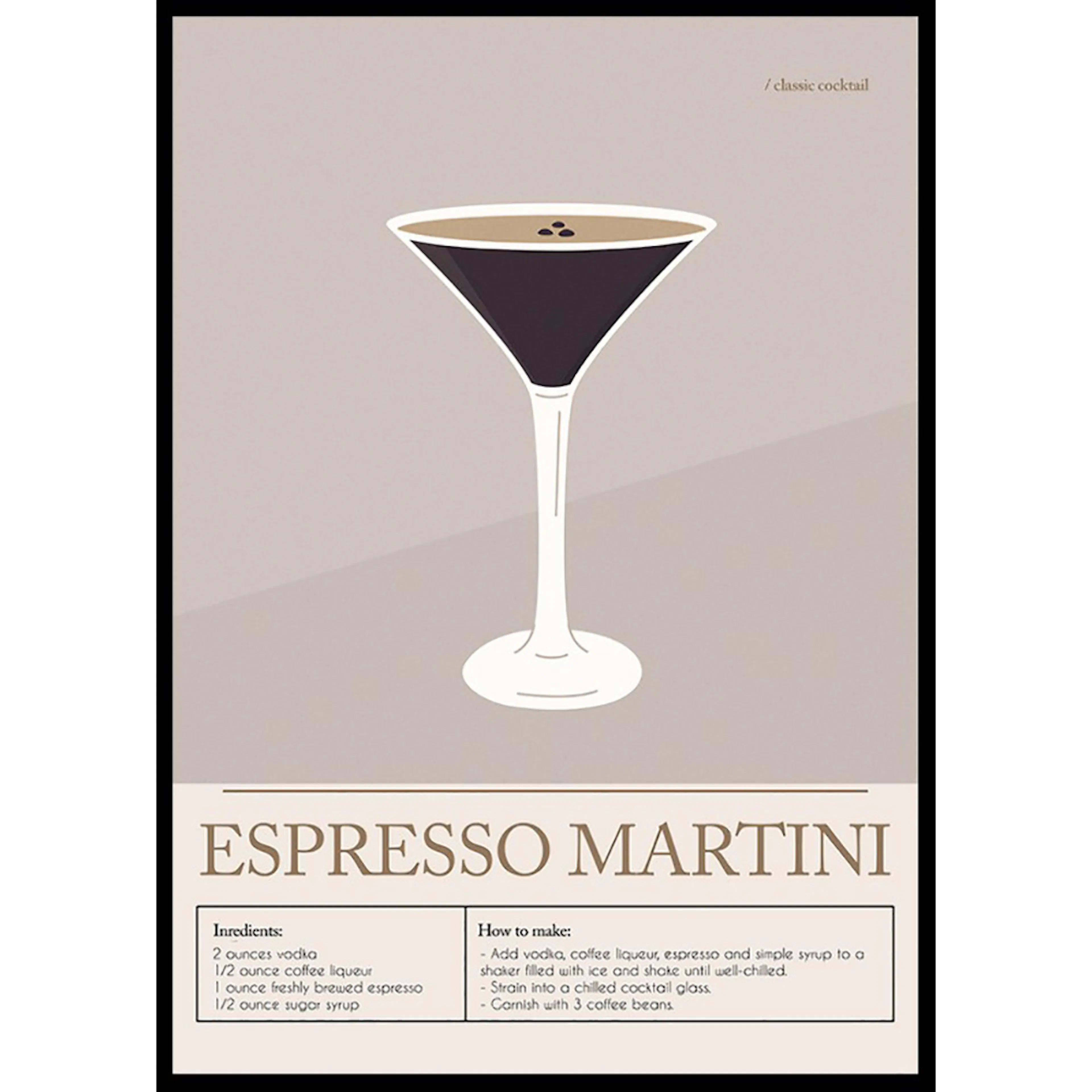 Poster Gallerix Espresso Martini Cocktail