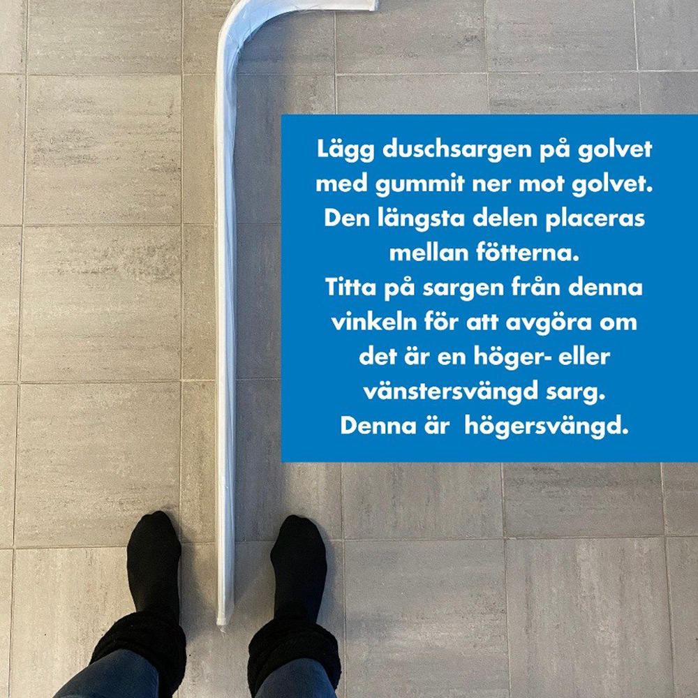 Duschsarg Leif Arvidsson 90x90 cm