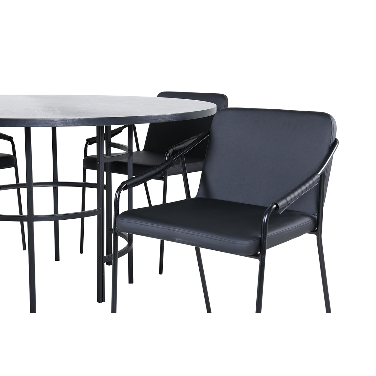 Matgrupp Venture Home Wien med 4 Tjärö Stolar Konstläder