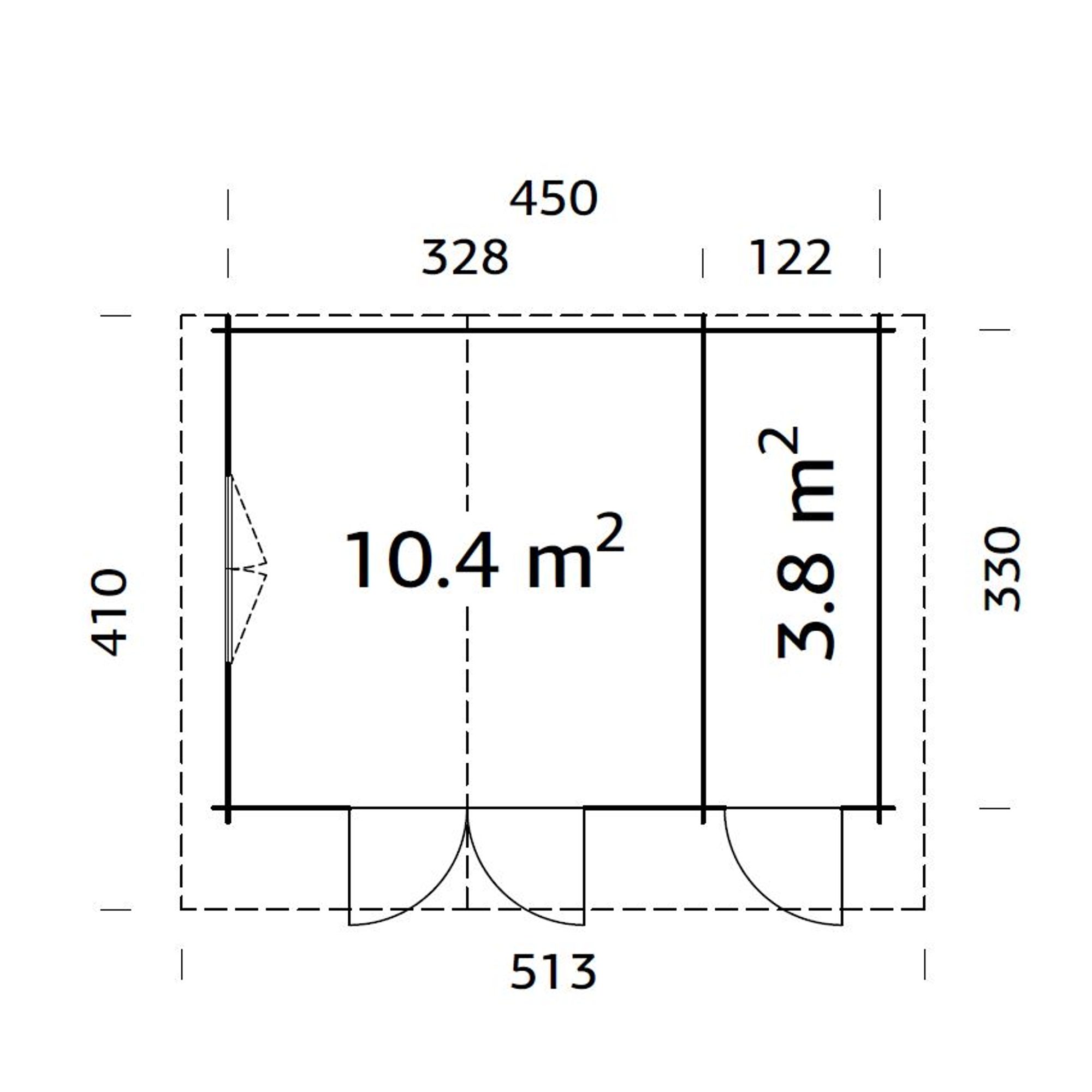 Stuga Emma 14,2 m2 Obehandlad