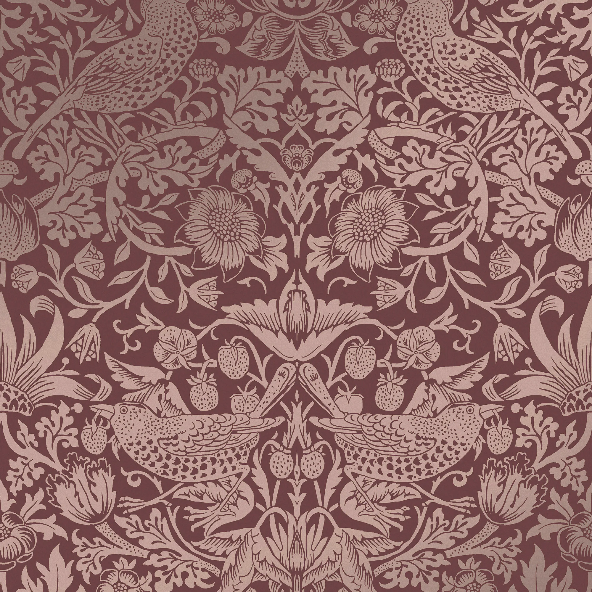 Tapet William Morris At Home Strawberry Thief Fibrous 124235