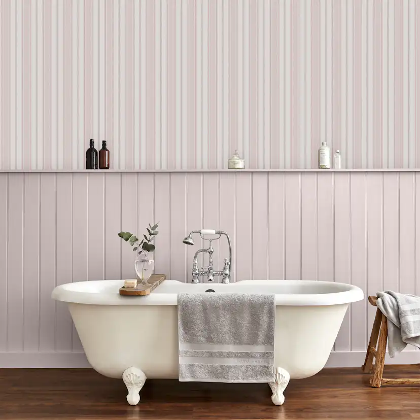 Tapet Laura Ashley Heacham Stripe Rosa