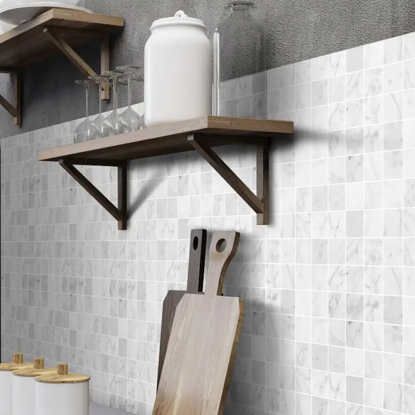Mosaik Arredo Marmor Arredo Carrara Matt Vit 5x5 cm