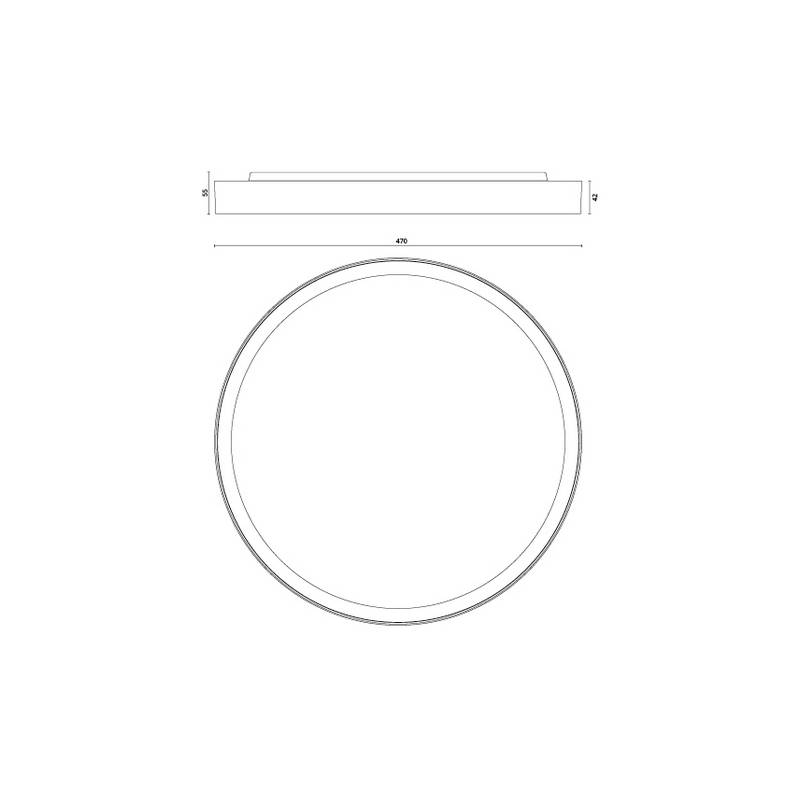 Taklampa SG ARMATUREN Arm Disc 480 Vit 3000K Dali Vit