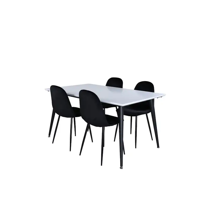 Matgrupp Venture Home Jolie med 4 Pobbie Stolar Metall
