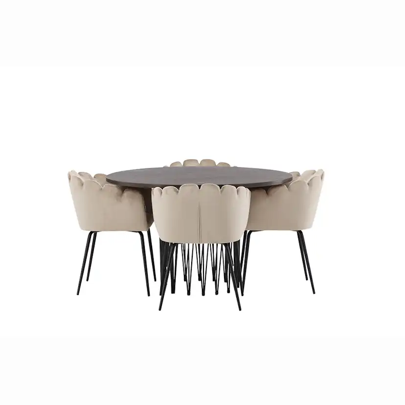 Matgrupp furniture/fashion Stone med 4 Limhamn Stolar Runt
