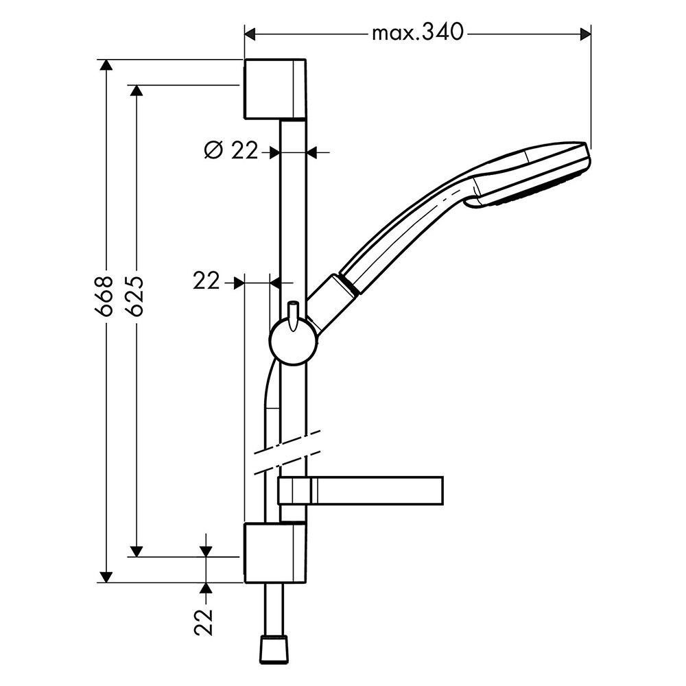 Duschset Hansgrohe Croma 100 Vario