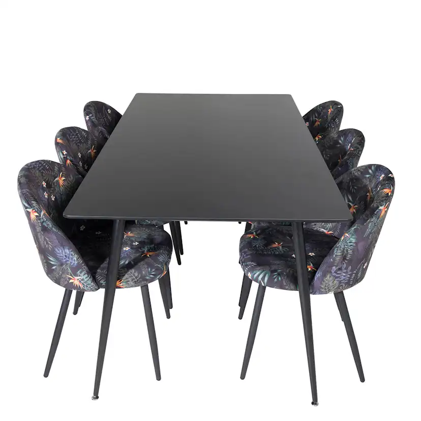 Matgrupp Venture Home Silvia med 6 Valentina Stolar Polyestertyg