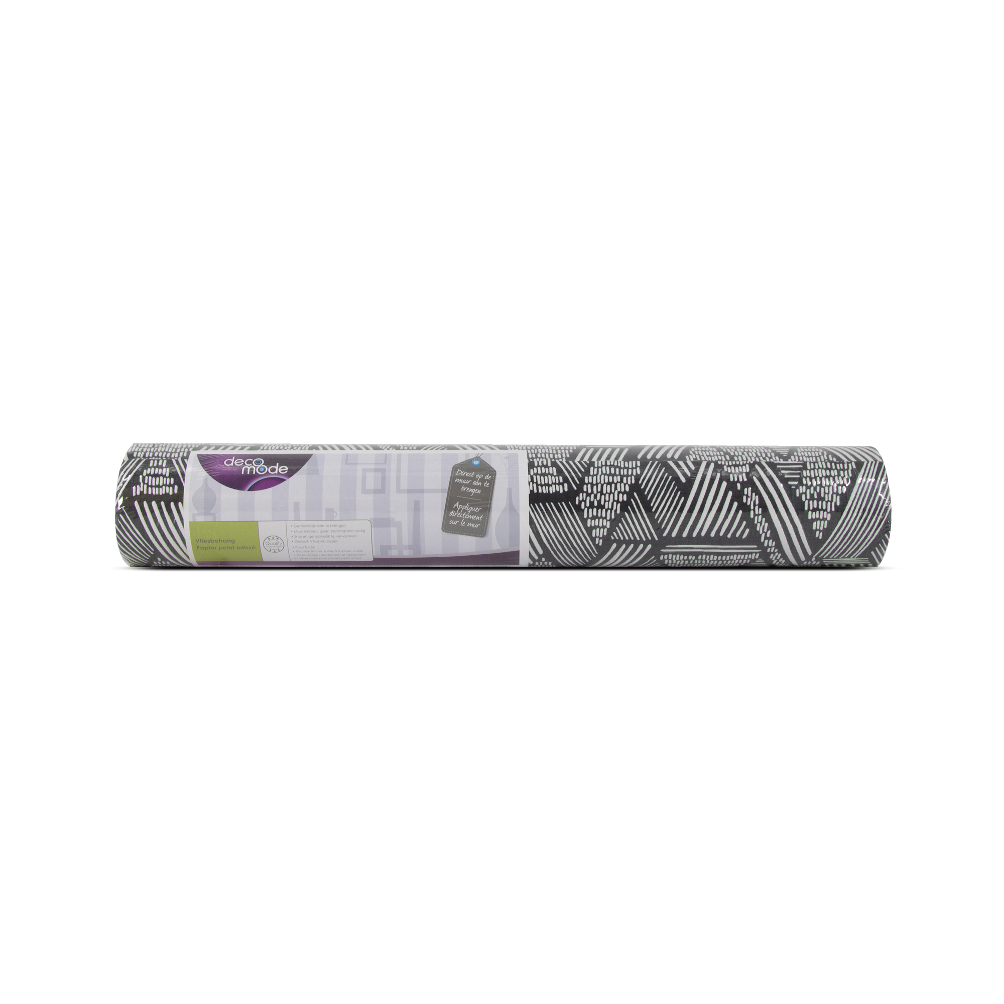 Tapet WOW Ethnic Stitch Svart/Vit
