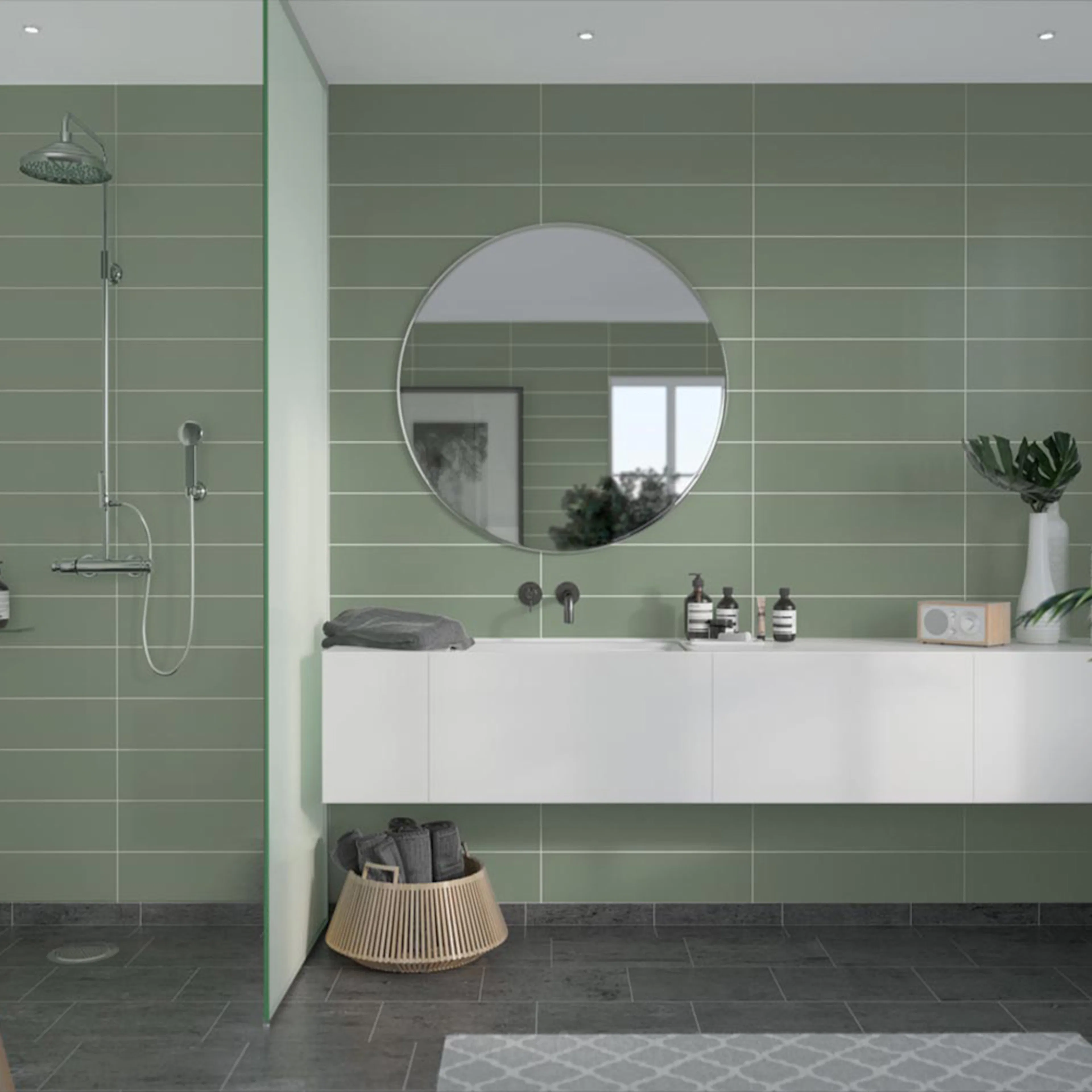 Våtrumsskiva Fibo Olivegreen 5206-M6015 EM