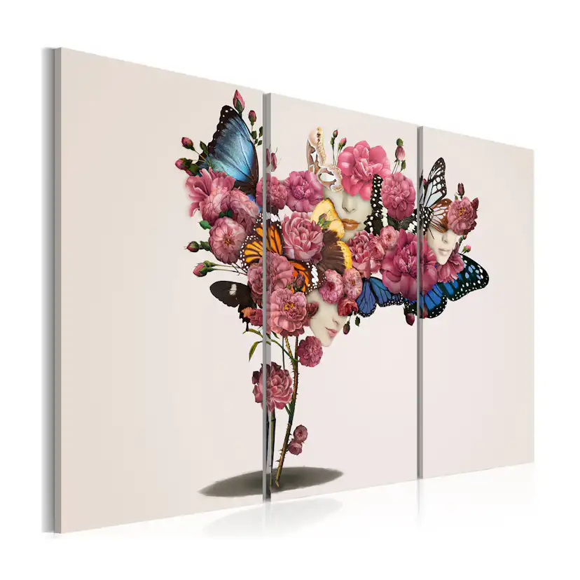 Tavla Arkiio Fjärilar Blommor Och Karneval