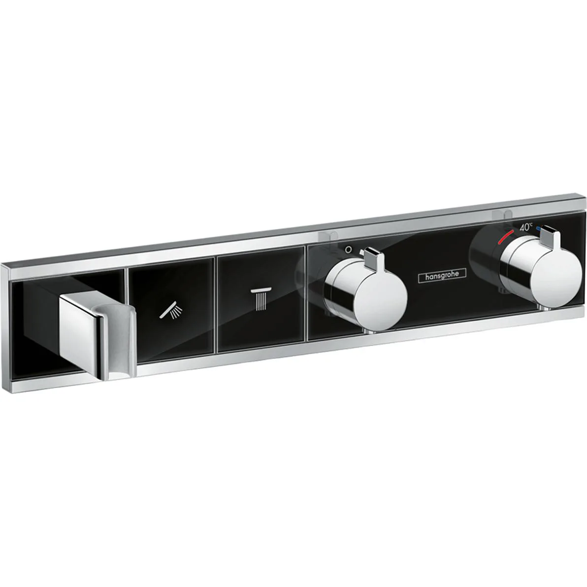 RainSelect Termostat för inbyggnad 2 funktioner Svart/Krom