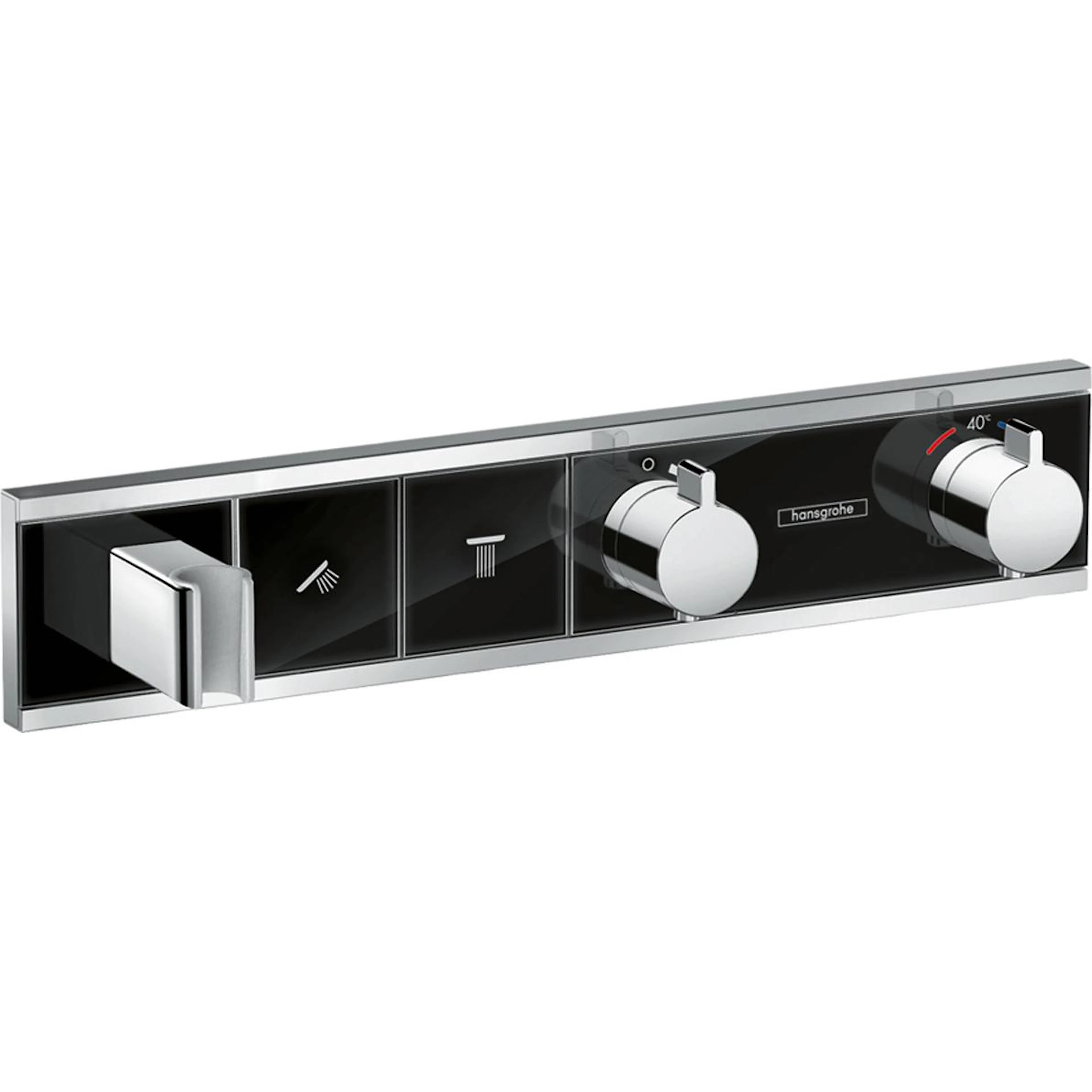 RainSelect Termostat för inbyggnad 2 funktioner Svart/Krom