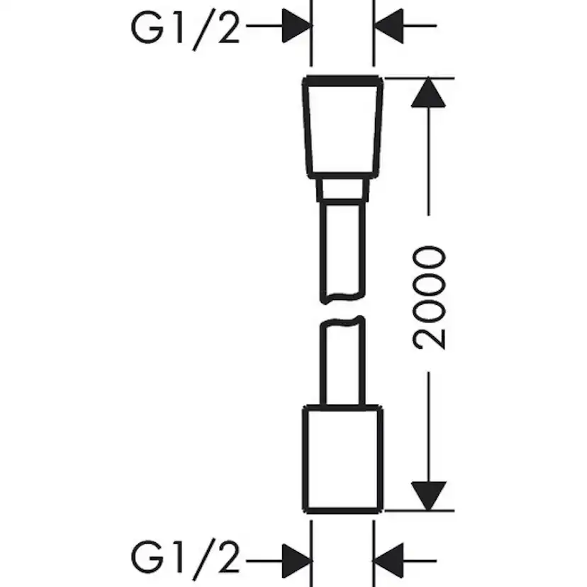 Textilduschslang Hansgrohe Designflex 200 cm