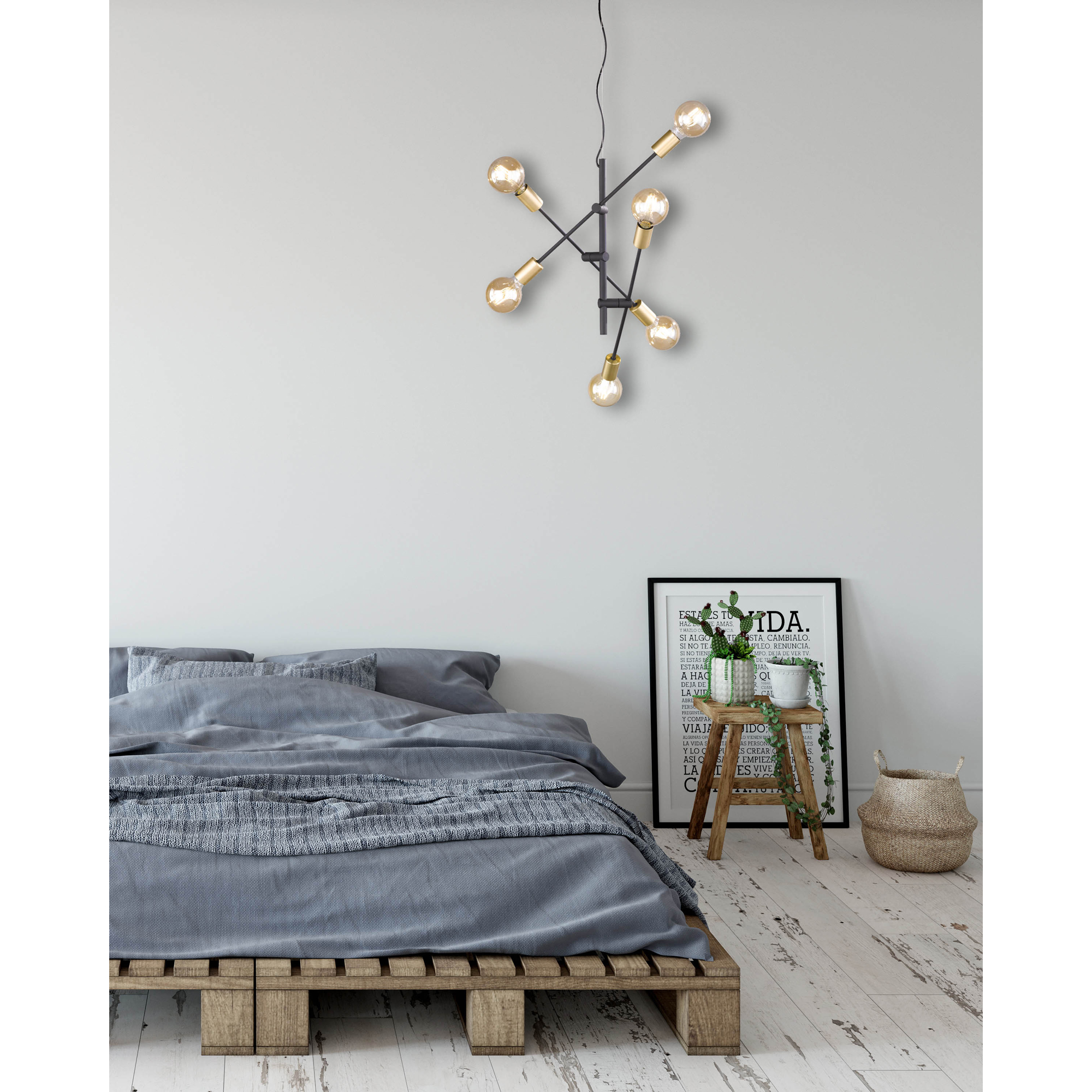 Taklampa Trio Cross 6L E27