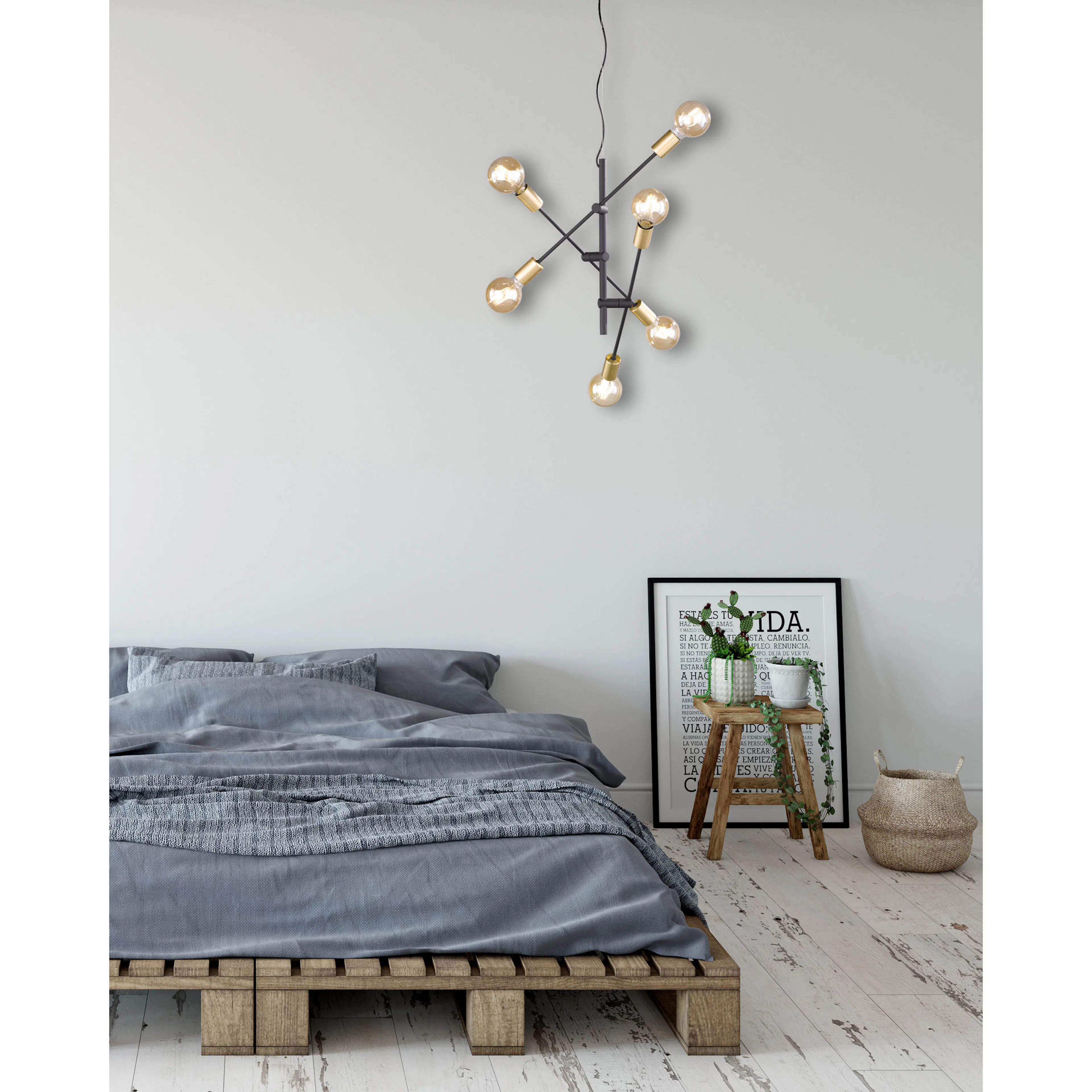 Taklampa Trio Cross 6L E27