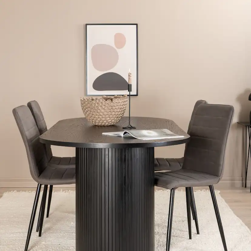 Matgrupp Venture Home Bianca med 4 Walerina Stolar