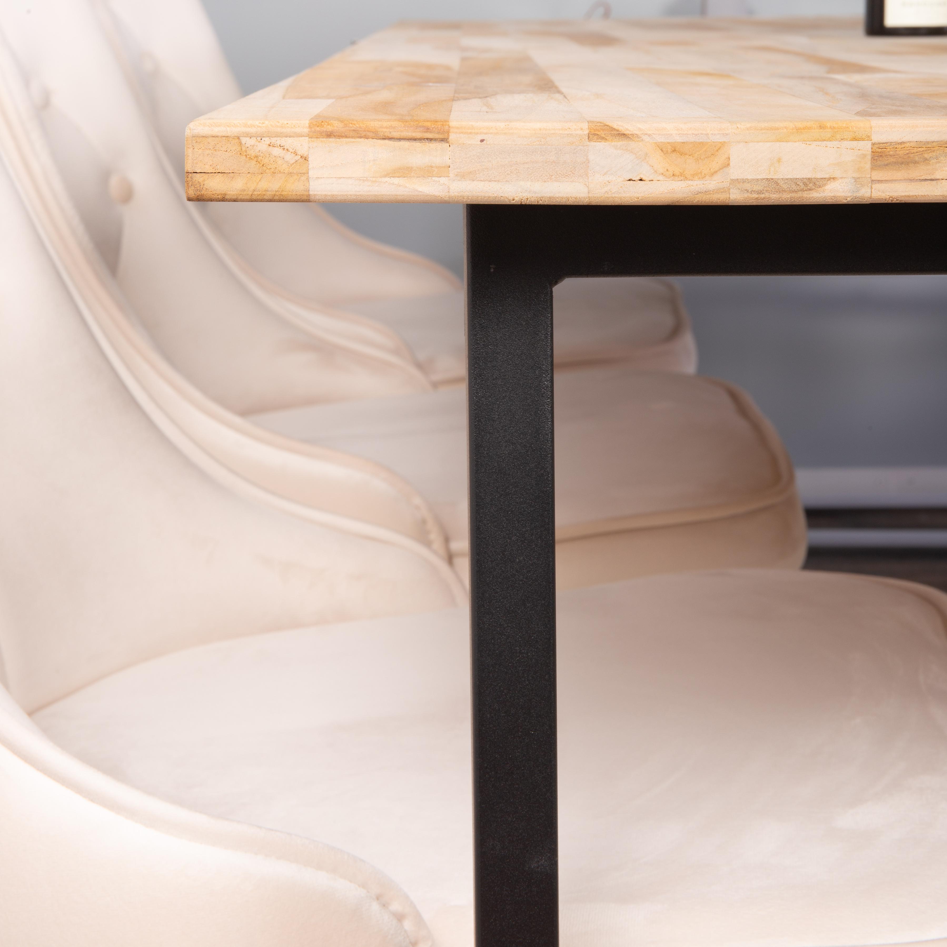 Matgrupp Venture Home Cirebon med 6 Velvet Deluxe Stolar