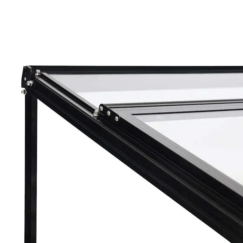 Växthus Metalcraft 1,02 kvm Svart Rektangulärt