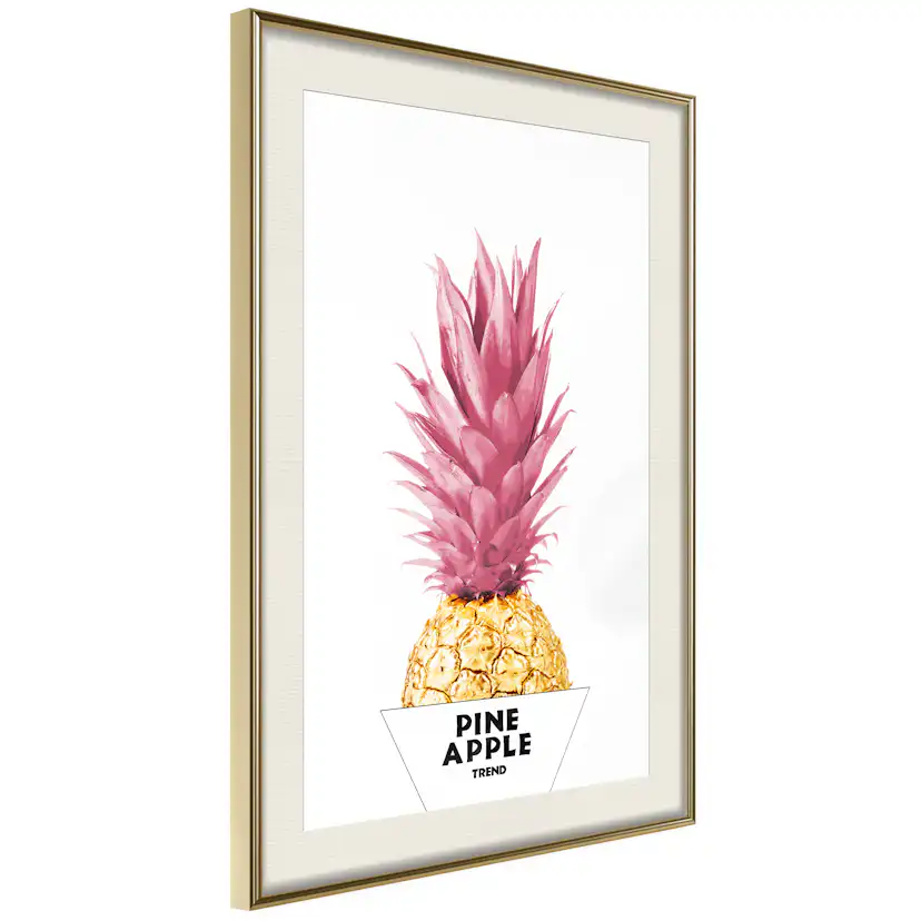 Poster Artgeist Affisch Golden Pineapple