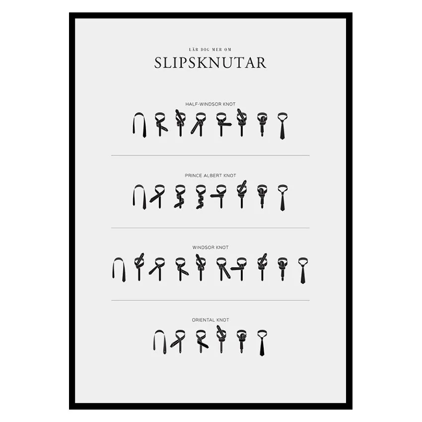 Poster Gallerix Slipsknutar