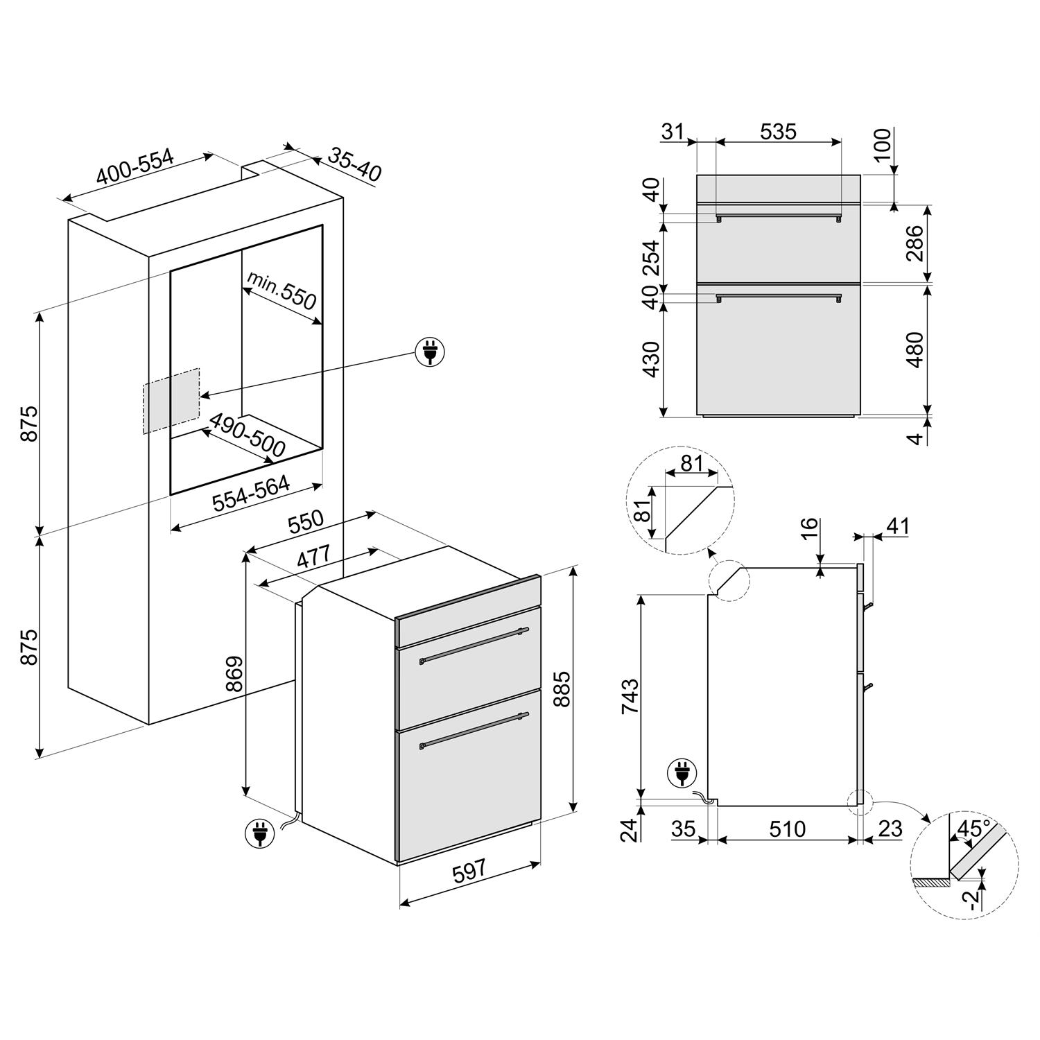 Ugn Smeg Classic DOSF6390X