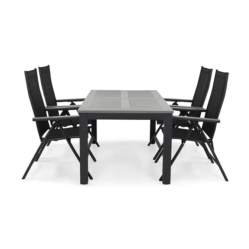 Matgrupp Comfort Garden Monaco med 4 Positionsstolar