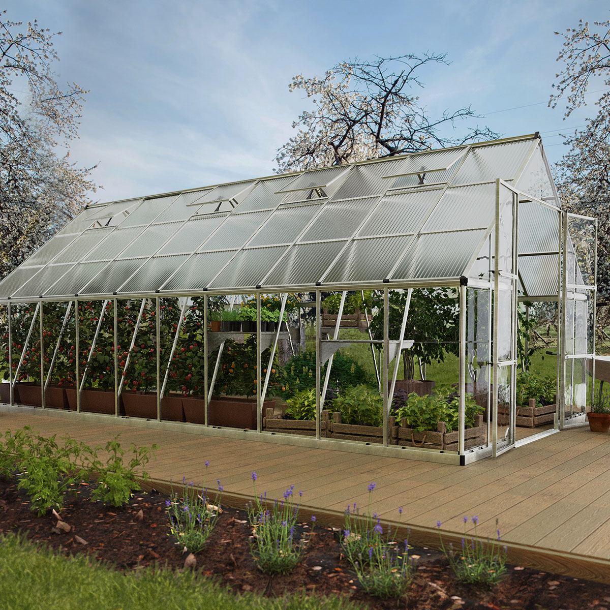 Växthus Canopia by Palram Balance 17,9 m² Silver