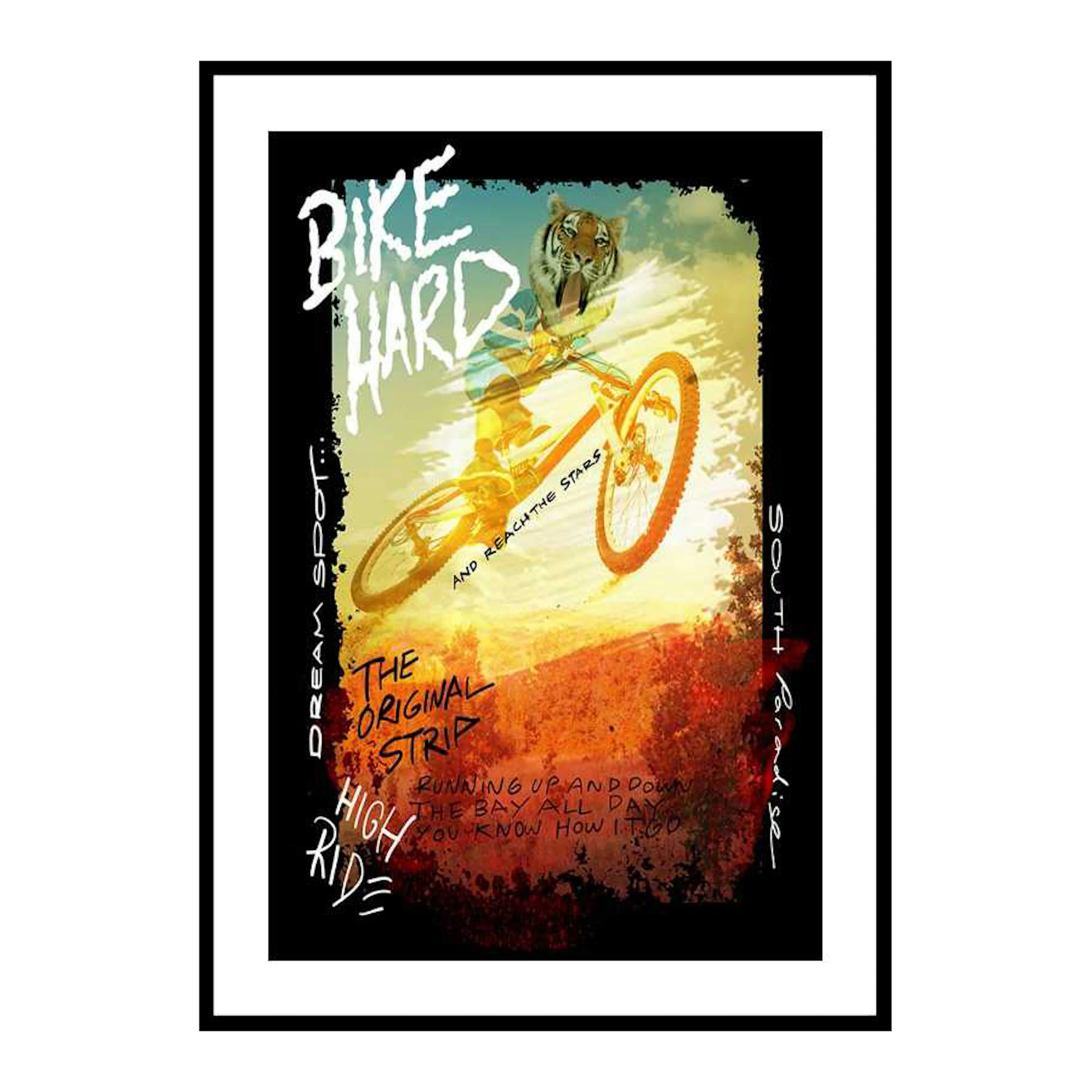 Bike Hard 30x40 cm
