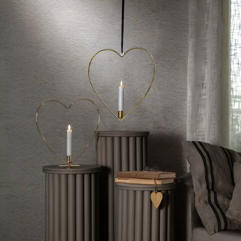 Inomhusdekoration Star Trading Flamme Heart Vägg
