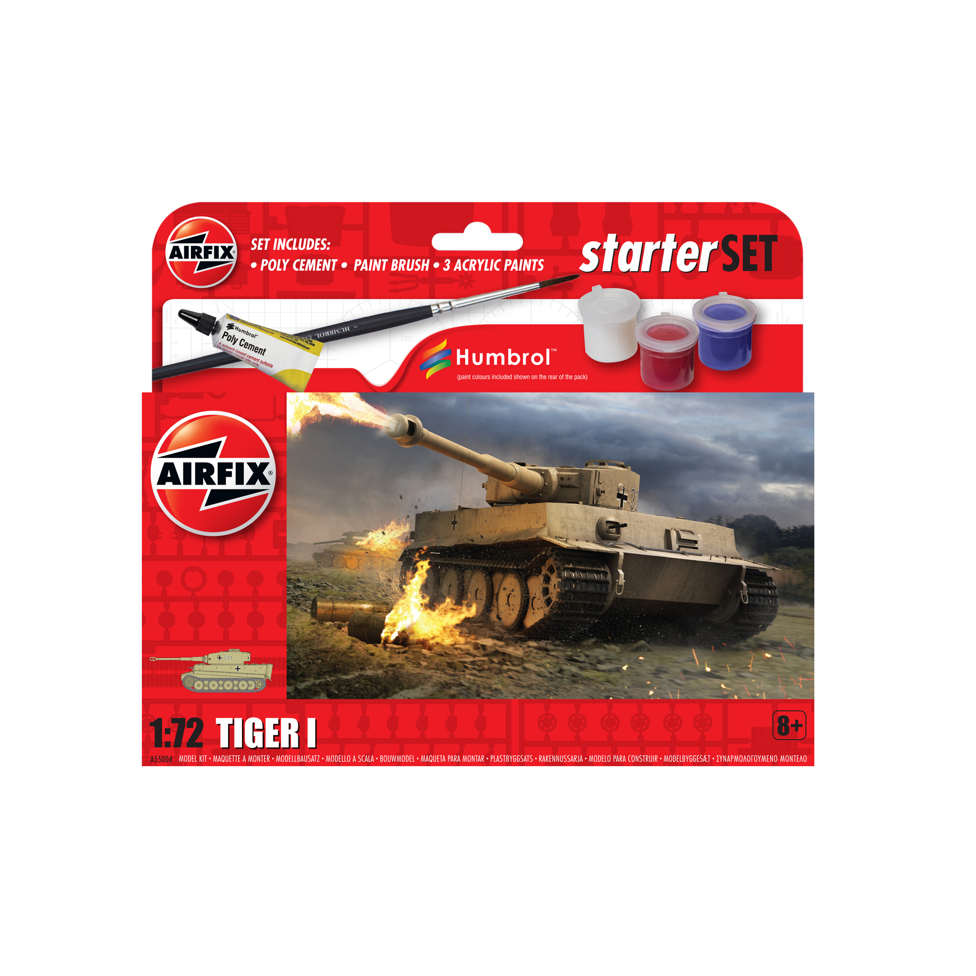 Modellbyggsats Airfix 1:72 Tiger 1 Starter Set