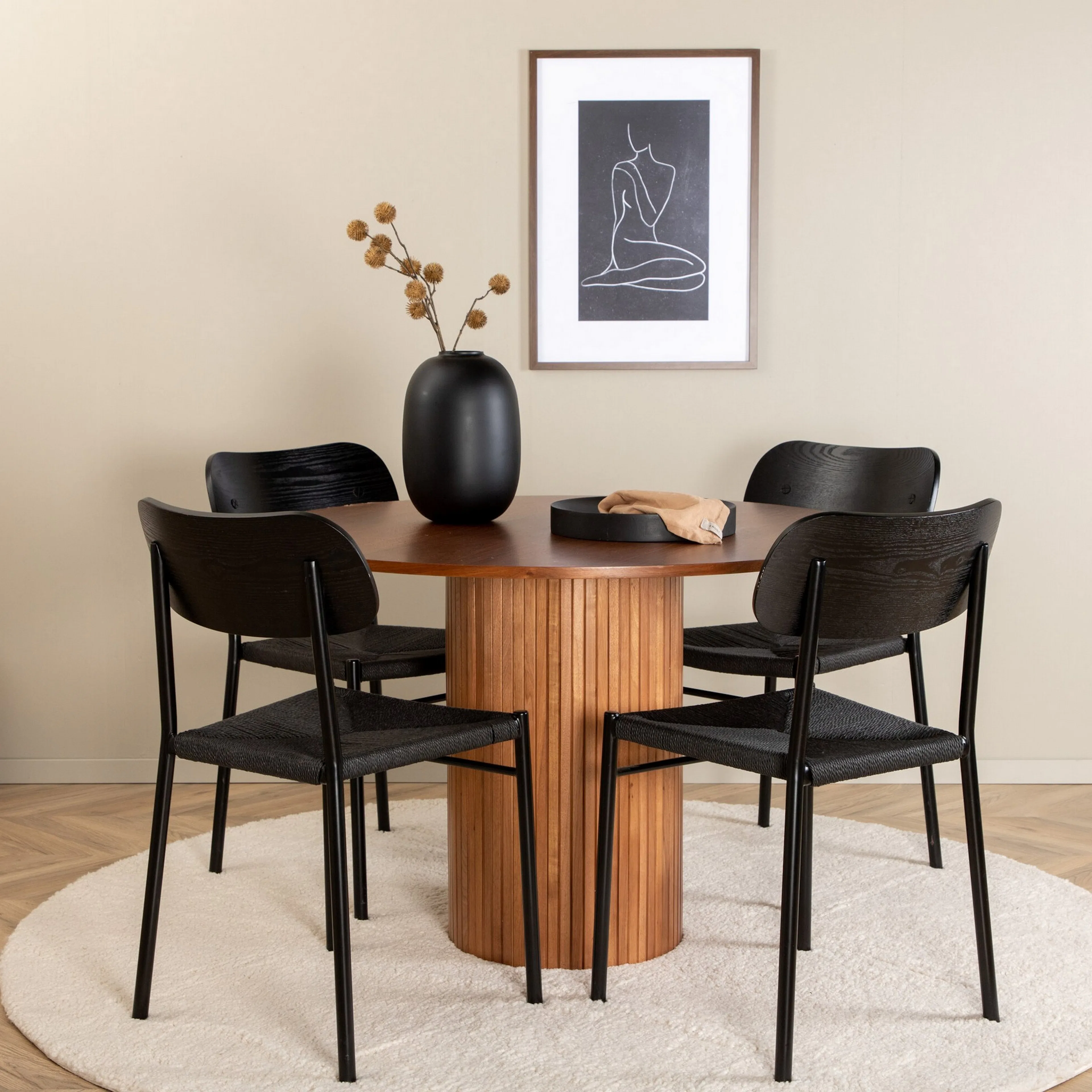 Matgrupp Venture Home Bianca med 4st Polly Stolar